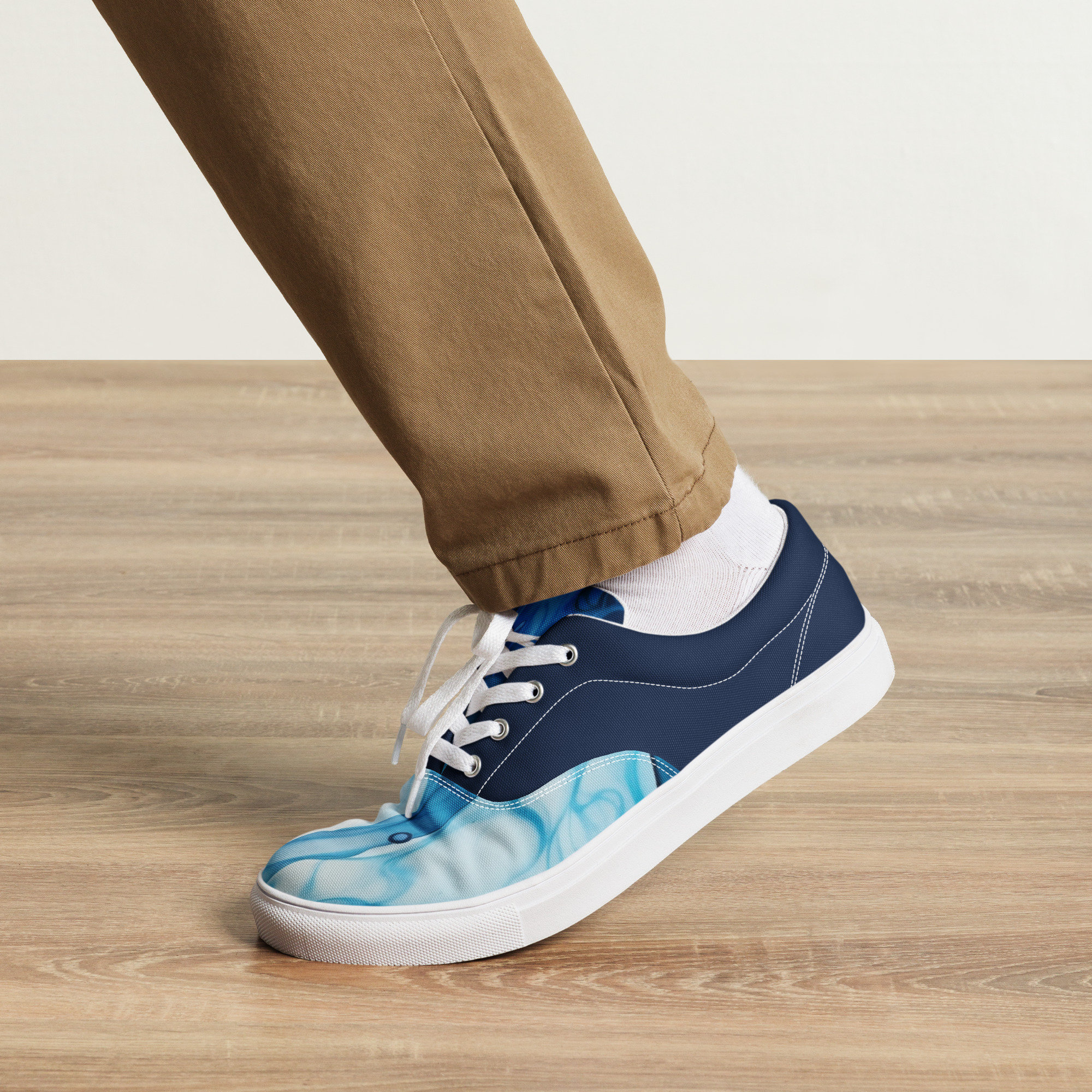 Men S Dark Blue Watercolor Sneakers Men S Dark Blue Watercolor Sneakers