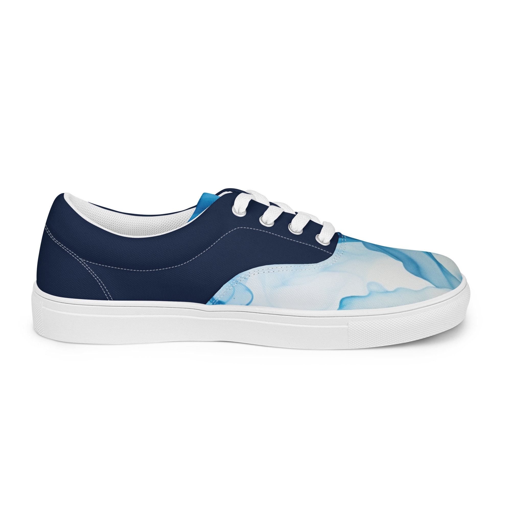 Men S Dark Blue Watercolor Sneakers Men S Dark Blue Watercolor Sneakers