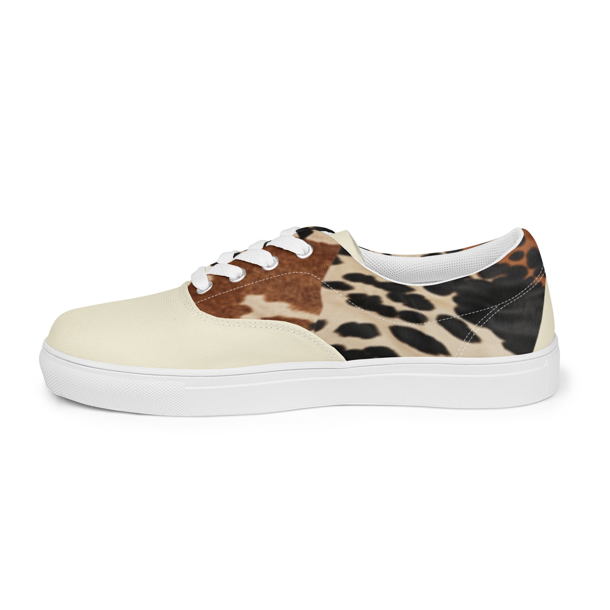 Men S Cowhide Print Sneakers Men S Cowhide Print Sneakers