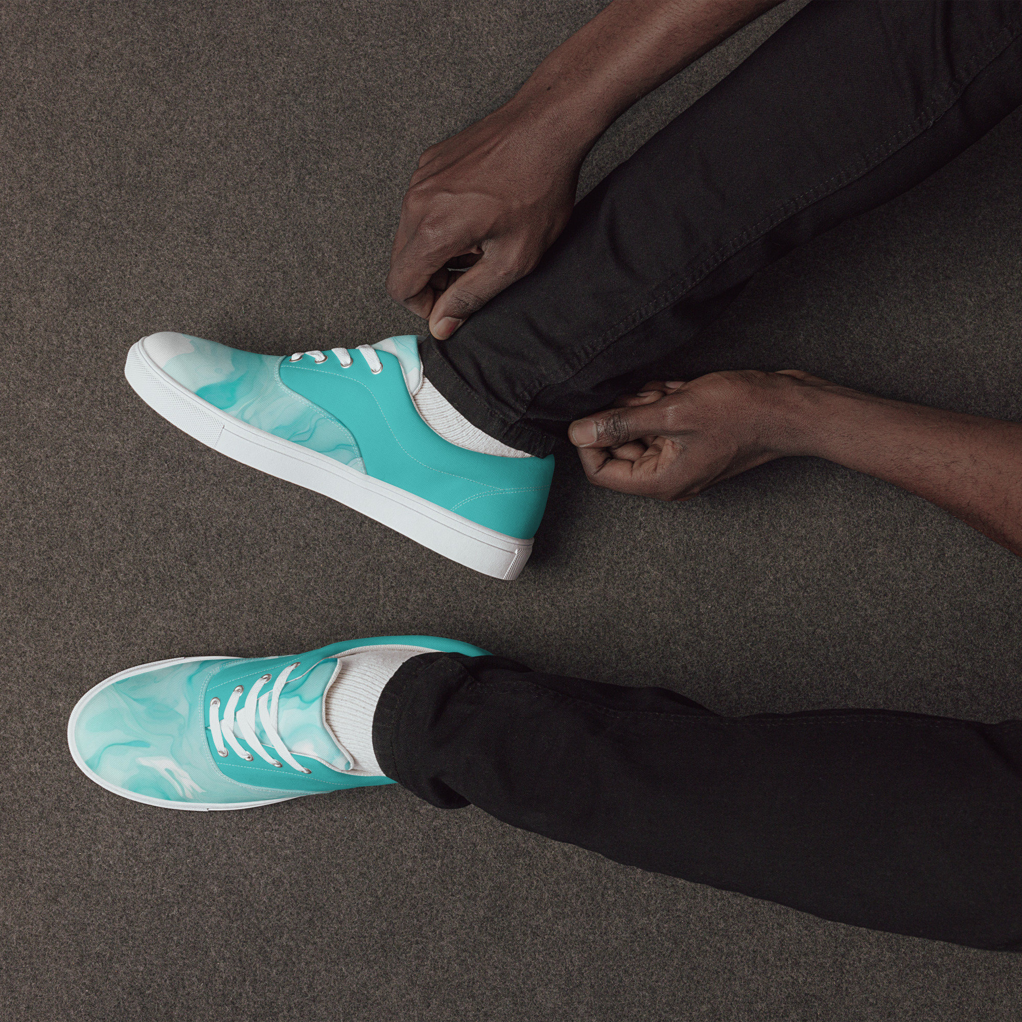 Men S Seafoam Watercolor Sneakers Men S Seafoam Watercolor Sneakers