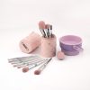 Vegan Makeup Brush Set With Cleaning Mat