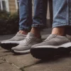 Handmade Suede Men Leather Sneakers Grey Brown Lace