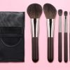 5 Piece Makeup Brush Set With Travel Pouch